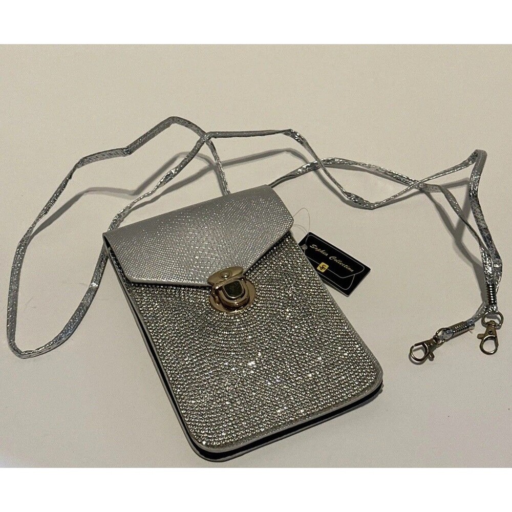 Sofia Collection Crossbody Rhinestone Phone Purse Special Occasion NWT